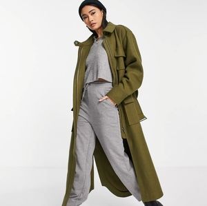 TopShop Longline Utility Belted Coat